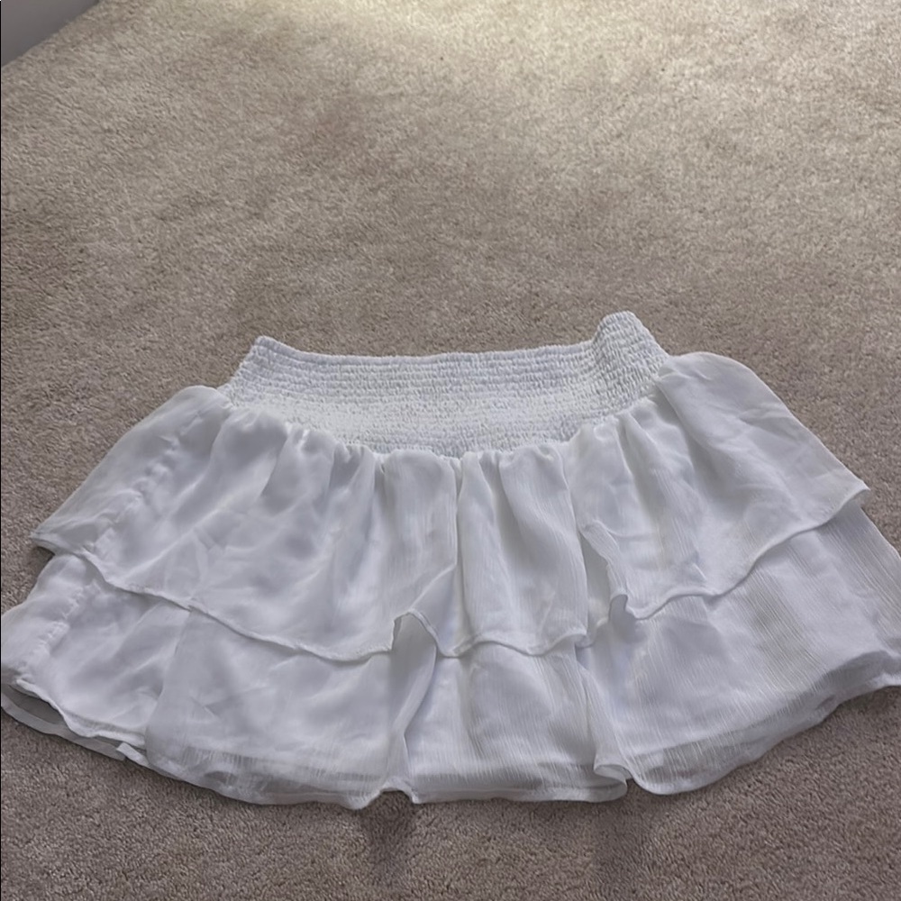 Forever 21 White Bubble Mini Skirt